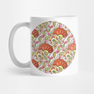 Paisley Print with Vintage Floral Motifs Mug